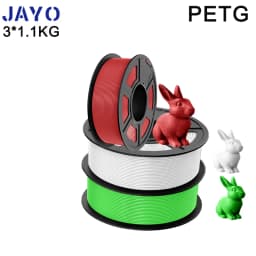 JAYO PETG/PLA Plus 2.0 3D Printer Filament 3 Rolls No Bubbles Smooth Multiple Colors 3D Filament Fit For FDM Printers 1 Roll/1.1