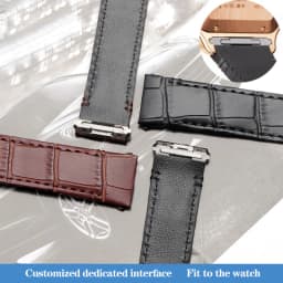 19mm 21mm Quick Release Leather Strap for Cartier Santos Classic Style WSSA0009 WSSA0010 WSSA0018 New SANTOS Watch Band Chain