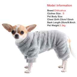 Winter Warm Pet Clothes Soft Flannel Dog Jumpsuit Puppy Cats Four Legs Jacket Coat for Small Medium Dogs Chihuahua Yorkie Outfit
