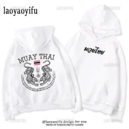 2024 New Muay Thai Sak Yant II Pullover Vintage Muay Thai- Tiger Tattoo Hoodie Alex Pereira Pullover Man Women Casual Sweatshirt