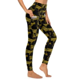 Cow Pattern Leggings Sexy Black Spots Print High Waist Yoga Pants Novelty Stretch Leggins Lady Design Running Sports Tights