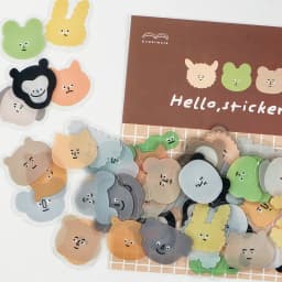 100 Pcs/Pack PET Bear Waterproof Scrapbooking Self Adhesive Stickers