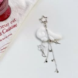 INS Style Retro Fabric Star Chain Wing Pendant Keychain Y2K Angel Mobile Phone Chain Bags Ornament Decoration Accessories Gifts