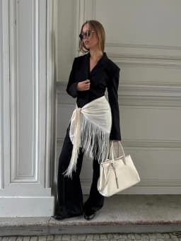 Fringe Wrap Skirt Solid Tie Waist Boho Style Elegant Women Fashion All-match Mini Skirts 2026 Party Chic Casual Vacation Outfit