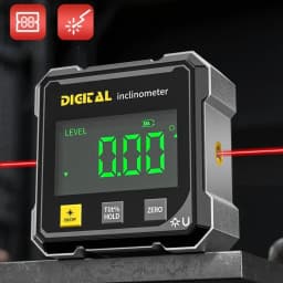 Digital Electronic Level 360° Angle Finder 4-Sided Magnetic Inclinometer Protractor Precision Level Box for Woodworking Tools