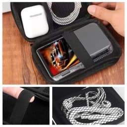DATA FROG 6 IN 1 Protective Set for R36S Game Console Carrying Case with Tempered Glass Screen Protector Full Kit