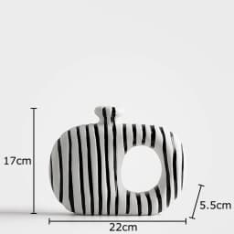 Zebra Stripes Ceramic Vase Artificial Flower Decorative Flowers Pots Desk Decoration Modern Floral Vases Room Aesthetic Decor
