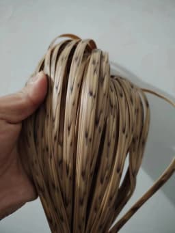 10 Meters PE Wood Color PE Flat Gradient Synthetic Rattan Material Weaving Plastic Cane For Outdoor Chair Table Basket