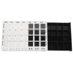 1pc Plastic Pill Storage box 28 Grids Pill Storage Box Pills Vitamins Organizer Weekly Medicine Storage Case