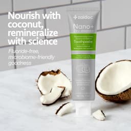 ZaiDoc 3Pcs Toothpaste Set : Probiotic + Coconut Whitening + Clear Gel with Christmas Hearts Nano Hydroxyapatite Natural Oral Care 120g Each