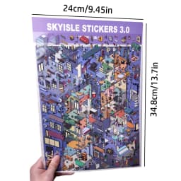 Cartoon Scenery Gothic Castle Stickers 3D Miniature World House Decompression DIY Scene Children Stationery Stickers