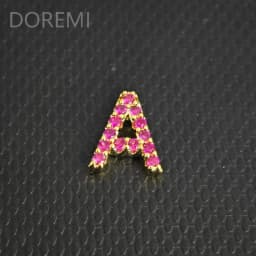 DOREMI Colorful Birthstone CZ 9mm Initial Letter Bracelet Bangle Custom Private Wedding Gift Letters Bangle Gift Jewelry Bangle