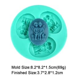 Angel Cupid Model Fondant Silicone Mold Chocolate Sugar Cupcake Baking Cake Decorating Tools Resin Gypsum Handmade Epoxy Mould