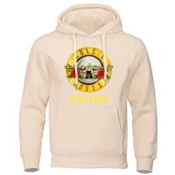 Guns N' Roses We'Re Back Metal Rock Style Hooded Mens Hip Hop Crewneck Hoodies Autumn Oversize Hoodie Harajuku Unisex Clothing