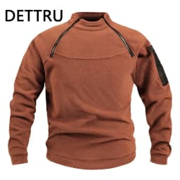 Outdoor Men's TacticalFleece Jacket Clothes Warm Zippers Pullover Men Windproof Coat Thermal Hiking Sweatshirt
