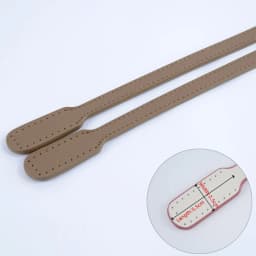 New 1 Pair Hand Sewn Stitched Genuine Leather Bag Straps Handles Replacements Cowhide Hand-Stitched Handmade Underarm Strap