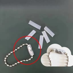 50Pcs Bead Chain Anti-lost Cover Pendant Chain Protective Cover Prevent Bag Ornament From Falling Off Acrylic Anti-Loss Cover