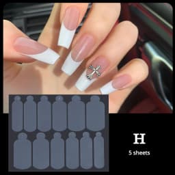 Dual Nail Forms Mould French Sticker Reusable Soft Silicone Pads for Nail Mold Gel Extension Quick Building Manicure Tools
