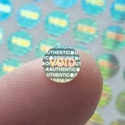 200pcs 6mm Silver Color Hologram Sticker GENUINE AUTHENTIC ORIGINAL Security Seal Honeycomb Left If Removed or Tampered With