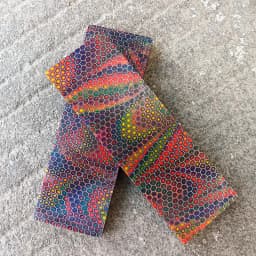 2pieces Mixed Color C-Tek Honeycomb Resin Material for DIY Knife Handle Making Material Plate Resin Compound Material 120x40x8mm