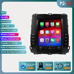 9.7"7862 Android 13 Auto Car radio For Toyota Land Cruiser Prado 120 for Lexus GX470 Multimedia player GPS Stereo 2din BT Screen
