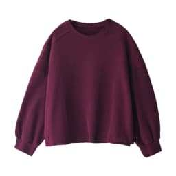 R7151C Artistic Retro Brushed Drawstring Round Neck Pullover Loose Batwing Sleeve Short Sweatshirt for Women Autumn