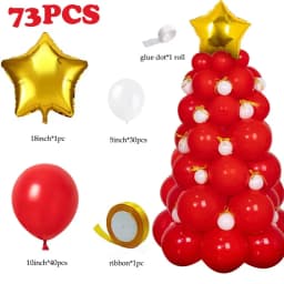 Christmas Balloon Arch Green Gold Red Box Candy Balloons Garland Cone Explosion Star Foil Balloons New Year Christma Party Decor