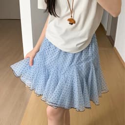 Polka Dot Mesh Cake Skirt Women Summer High Elastic Waist A-line Short Skirts for Woman Sweet Ballet Style Ruffles Puffy Skirt