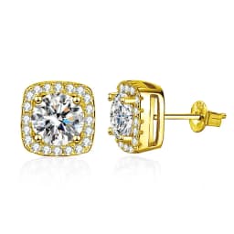 Pass Diamond Tester Pen Moissanite And Zircon Stud Earrings For Women 100% Real 925 Sterling Silver GRA Certificates D VVS1