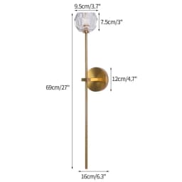 Modern Crystal Sconce Lamp G9 Wall Sconce Aisle Door Front Lights Sleeping Copper Wall Lights Bedside Lamp For Bedroom Fixtures