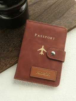 1PCS Personalized Name Passport Holder Custom Suede Passport Cover Texture Faux Leather Passport Bag Custom Travel Accessories
