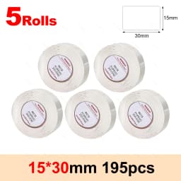 Niimbot D11 D110 White Paper Rolls Thermal Label Printer Waterproof Self Adhesive Tapes 15mmx30mm D101 Label Sticker 3/5/10Rolls