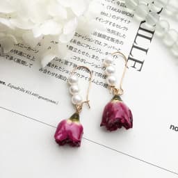 Unique Red Rose Earrings Epoxy Resin Natural Rose Flower Earrings Elegant Immortal Rose Drop Earrings Wholesale Custom Packaging