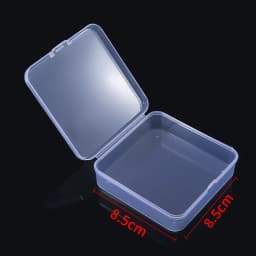 1pc Mini Rectangular Transparent Plastic Box Necklace and Earring Jewelry Packaging Dust-Proof Box Bead Storage Box