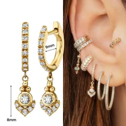 925 Sterling Silver Ear Needle Crystal Zircon Tassel Pendant Hoop Earrings Retro Small Fragrance Style High Jewelry Women Gifts