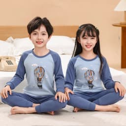 Boys Pajamas Sets 2 to 3 4 5 6 7 8 9 10 11 12 13 Years Cotton Soft Long Sleeve Toddler Boy Pijamas Set Blue Astronaut Pyjamas