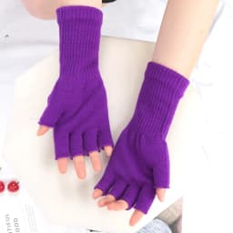 7 Colors Long Gloves Fingerless Knitted Gloves for Men Women Warm Stretch Elastic Winter Outdoor Mitten Cycling Accessories