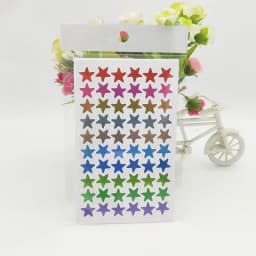 5 sheets Glitter Star Stickers for School Teacher Reward Sticker Cute Gifts Party Decor Business Label Scrapbooking Sticker