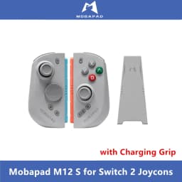 Mobapad Black, White, Grey Gamepa The Best 3rd Party Switch 2 Joycons: Mobapad M12 S Add Bag Charging Grip Game Controller,