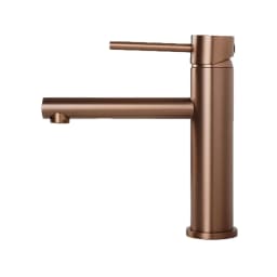 Brushed Rose Gold Bathroom Sink Faucet Deck Mounted Single Hole & Handle Cold And Hot Water Mixer Tap Brushed Gold