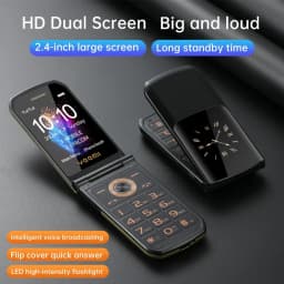 YeeMI S7 4G Rugged Feature Phone Big Button Large Fonts Dual SIM Dual Screen Filp Phones 4800mAh Clamshell Cellphone For Old Man