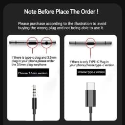 9D Bass Stereo Type C&3.5mm Headphones Volume Control Headset With HD Mic Wired Earbuds For IPhone15/16 Samsung Galaxy Earphones