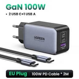 UGREEN 100W GaN Charger PD Fast Charger USB C Charger QC4.0 3.0 Quick Charge For Macbook Pro Laptop Tablet iPhone 15 14 13 Pro