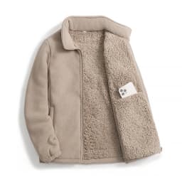 Double-Sided Fleece Lined Casual Fashionable Stand Collar Couple Jacket 2025 New Style Thickened Long Sleeve Zipper Closure