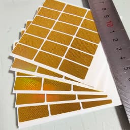 100pcs 24x12mm Hologram Security Seal GENUINE AUTHENTIC ORIGINAL Label Sticker VOID Left If Tampered Removal Proof Silver/Gold