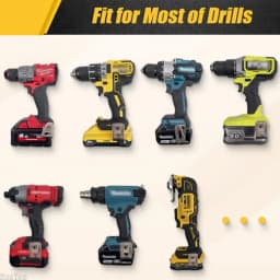Belt Drill Bit Bracket for Impact Drills Nail Guns Dual Locking Clip Power Holder with Hook Quick Access Home Installation Tools