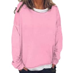 Women's Loose Fit Printed Crew Neck Long Sleeve Mid-Length Sweatshirt Soft Finish Pull On Women's Hoodies And Woman Clothes