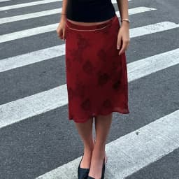 Retro Floral Digital Print Low Waist Lightweight Double Layer Mesh Skirt Temperament Hip Hugging Women Daily Vacation Skirt