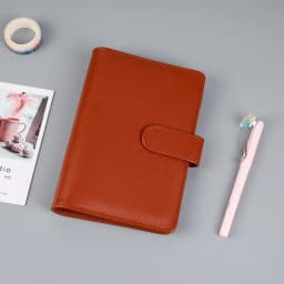 A6/A5 Macaroon 18 Colors PU Leather DIY Binder Photocards Collect Book Diary Agenda Planner Cover Album Stationery