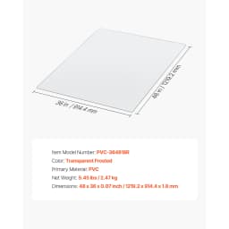 VEVOR Chair Mat Plastic Floor Protector Rug with Studded Non-Slip & Easy to Clean Smooth Glide Under Desk Rug for Home Office